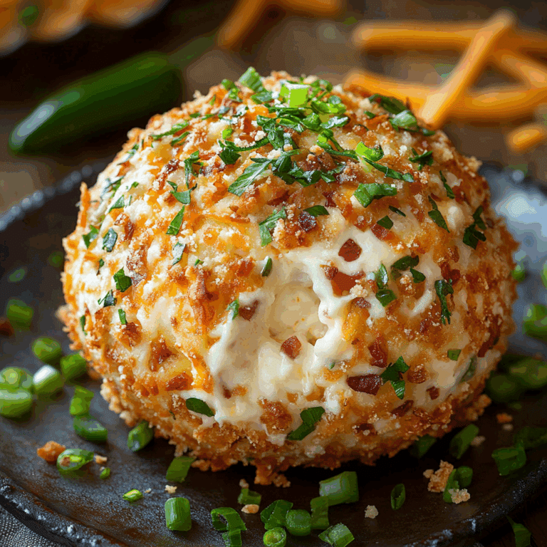 Jalapeno Popper Football Cheese Ball