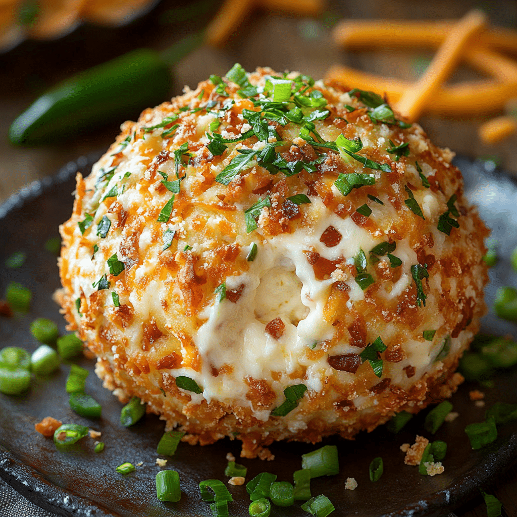 Jalapeno Popper Football Cheese Ball