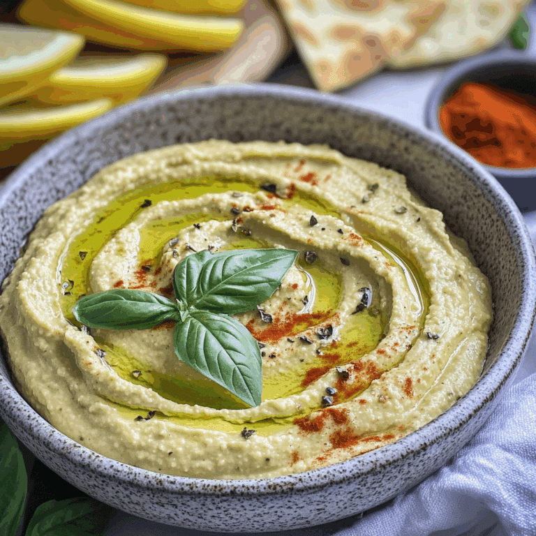 Lemon Basil Hummus
