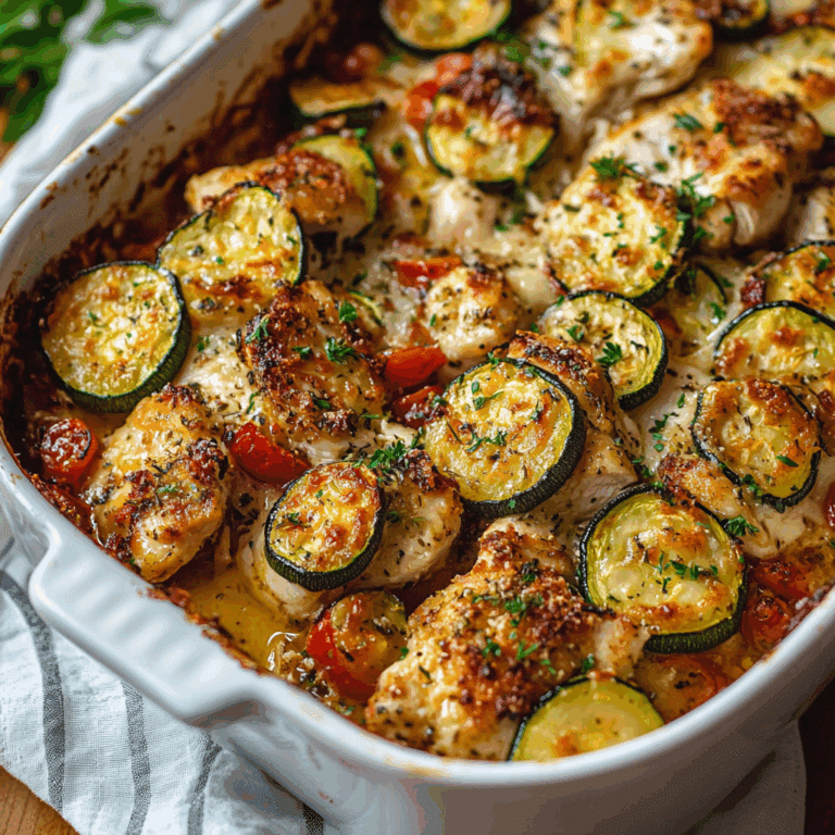 Mediterranean Chicken Zucchini Bake Recipe