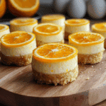 Mini Easter Orange Cheesecakes