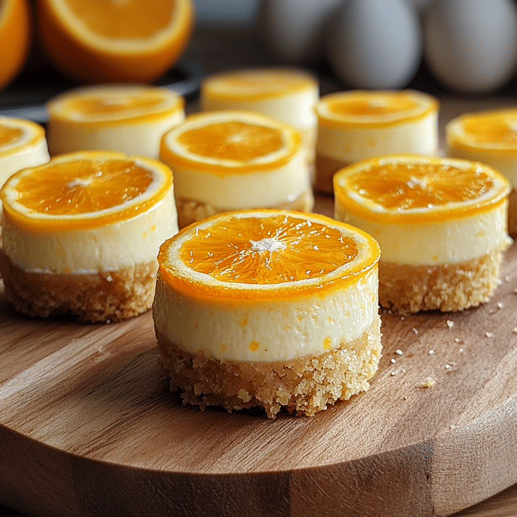 Mini Easter Orange Cheesecakes