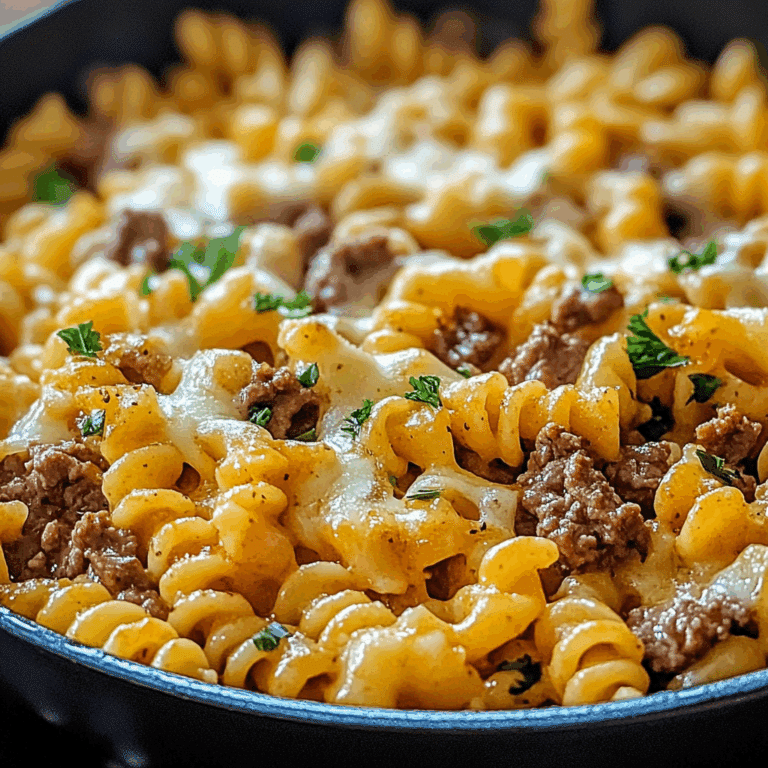 One-Pot Beef and Cheddar Ranch Pasta