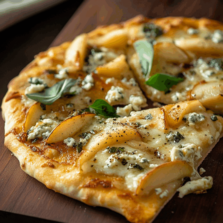 Pear and Gorgonzola Flatbread