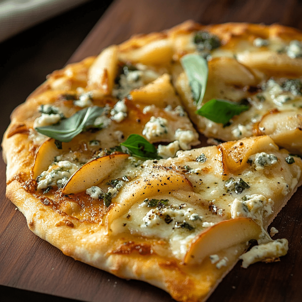 Pear and Gorgonzola Flatbread