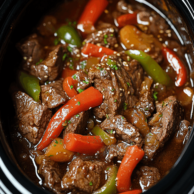 Pepper Steak in a Crock Pot