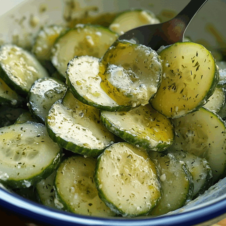 Pickle Juice Cucumber Salad