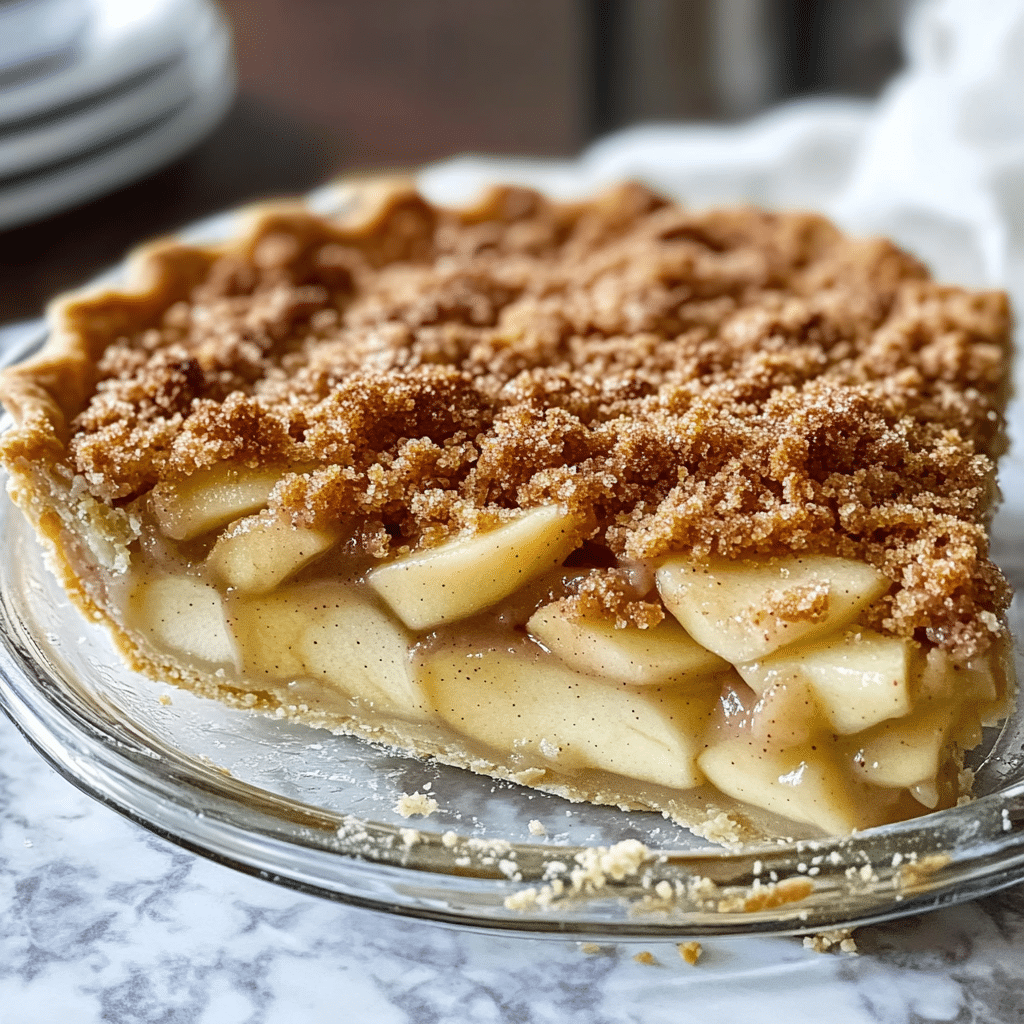 Sour Cream Apple Pie with Brown Sugar Streusel