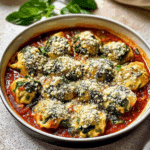 Spinach Ricotta Dumplings in Napoli Sauce
