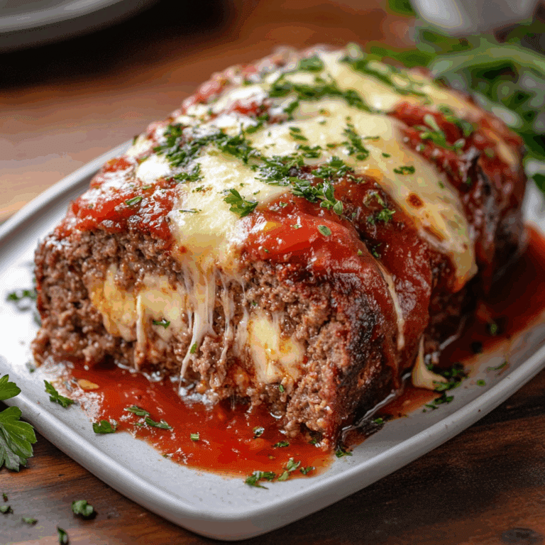 Stuffed Meatloaf with Mozzarella