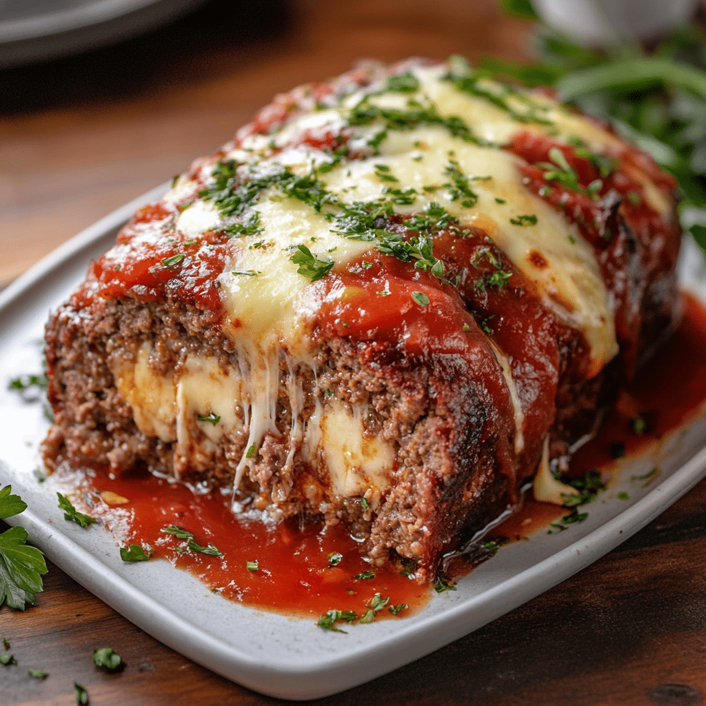 Stuffed Meatloaf with Mozzarella