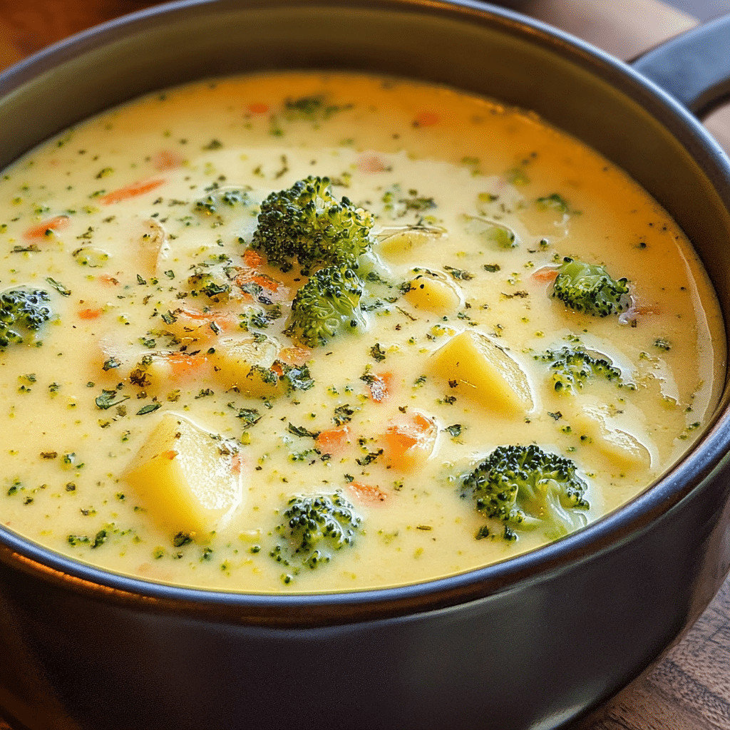 The Best Broccoli Potato Cheese Soup Recipe