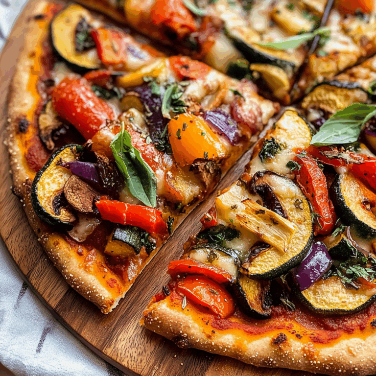 Whole Wheat Roasted Veggie Pizza
