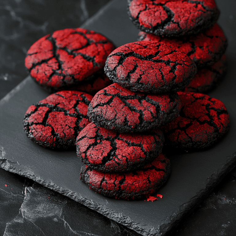 Black and Red Crinkle Cookies