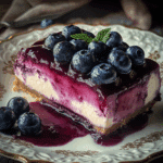 Fresh Blueberry Cheesecake with Homemade Crust Delight
