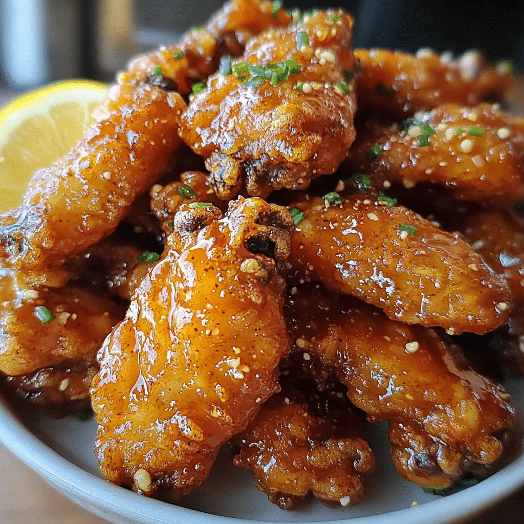 Fried Wing Flats Drizzled with Honey Lemon Pepper Magic