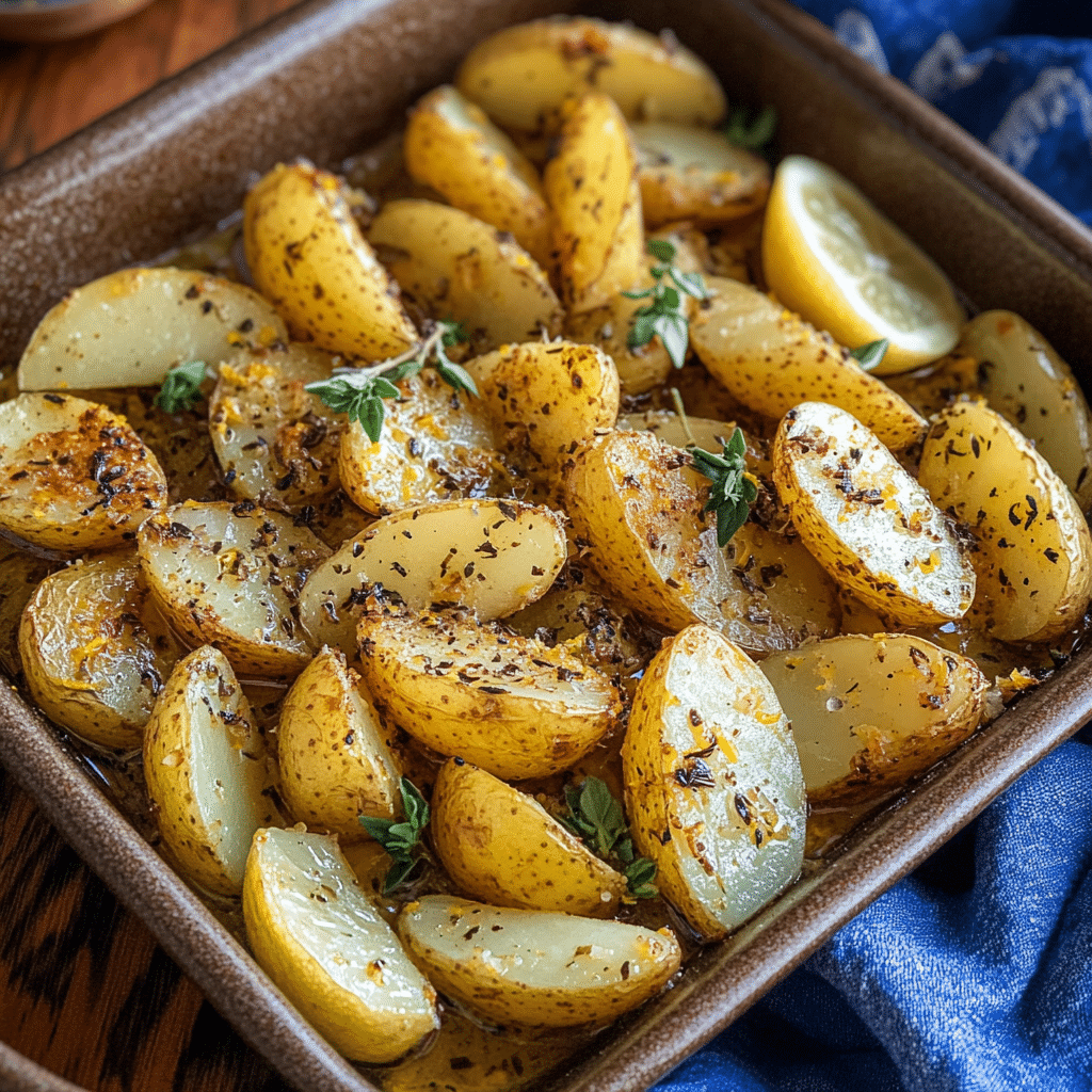 Greek-Style Lemon Potatoes With Garlic and Oregano