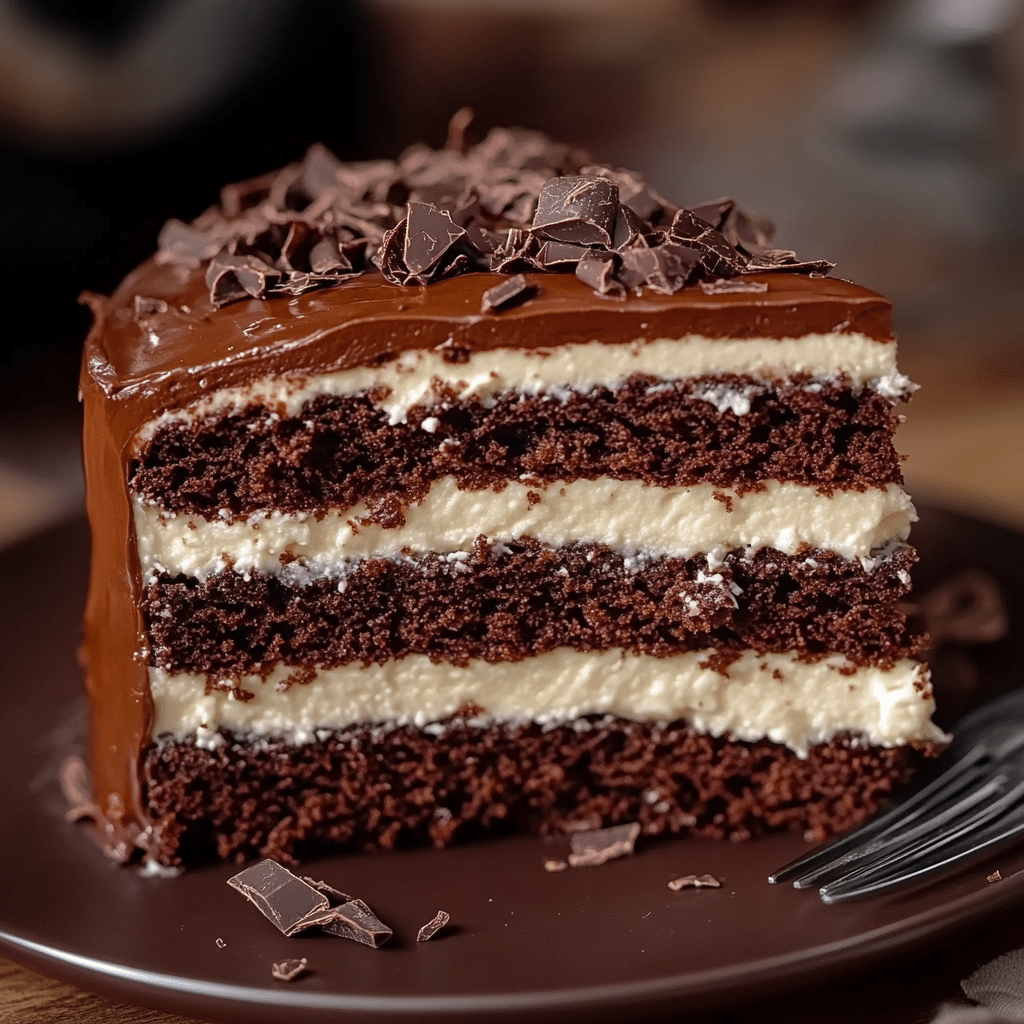 Hershey's Chocolate Cake with Cream Cheese Layers