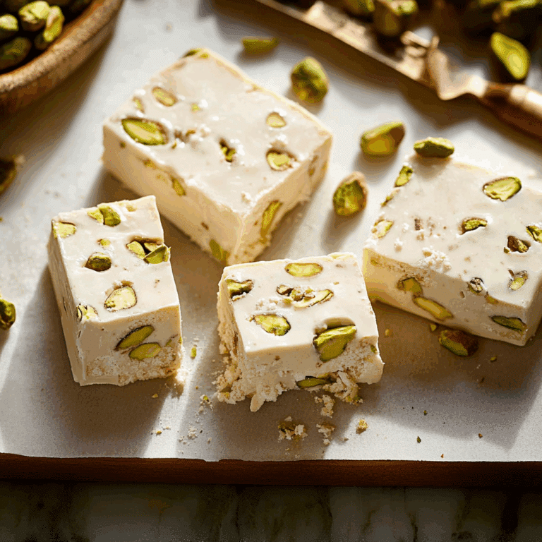Nougat With Honey and Pistachios