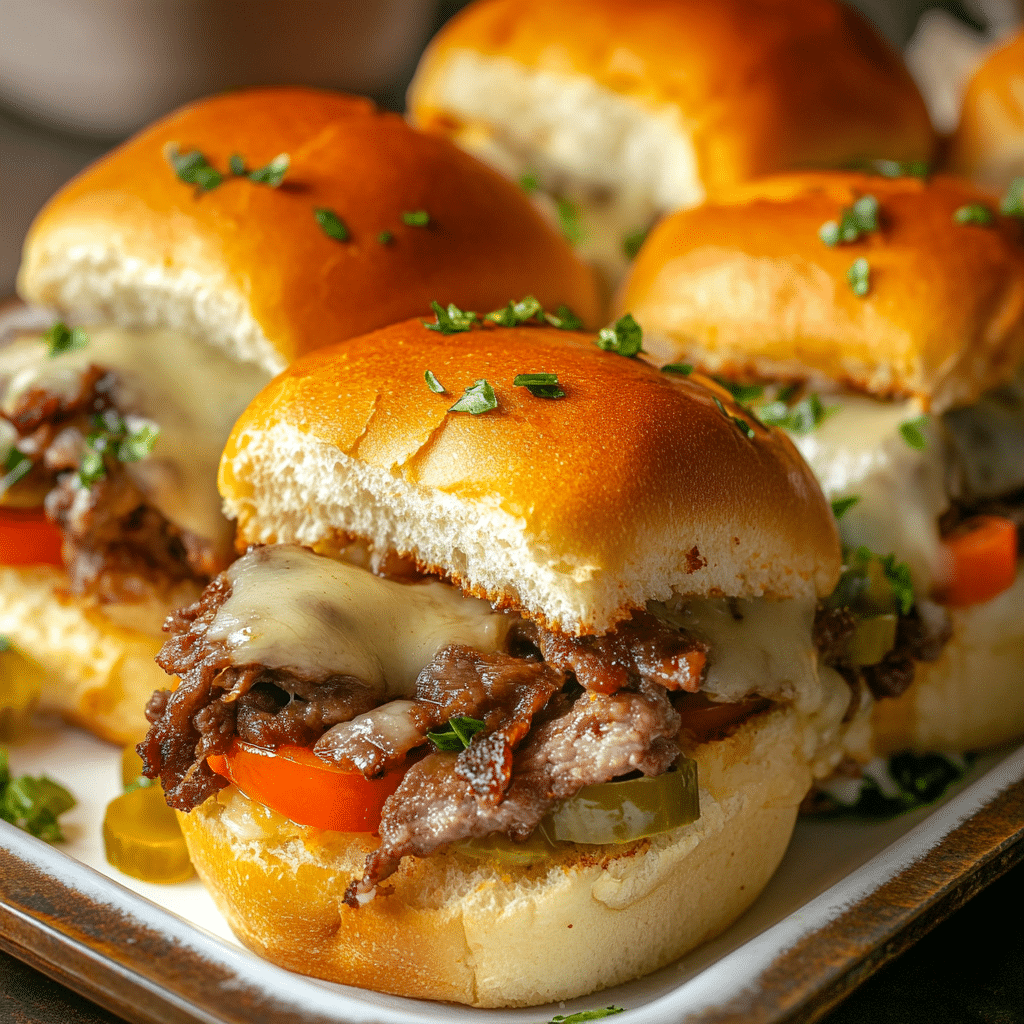 Philly Cheesesteak Sliders