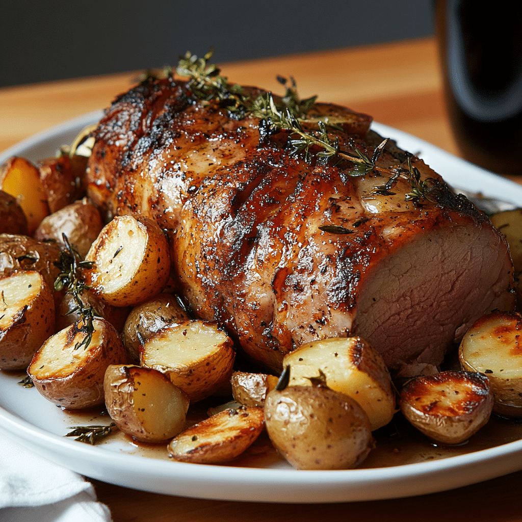 Roast Bone-In Pork Loin With Potatoes
