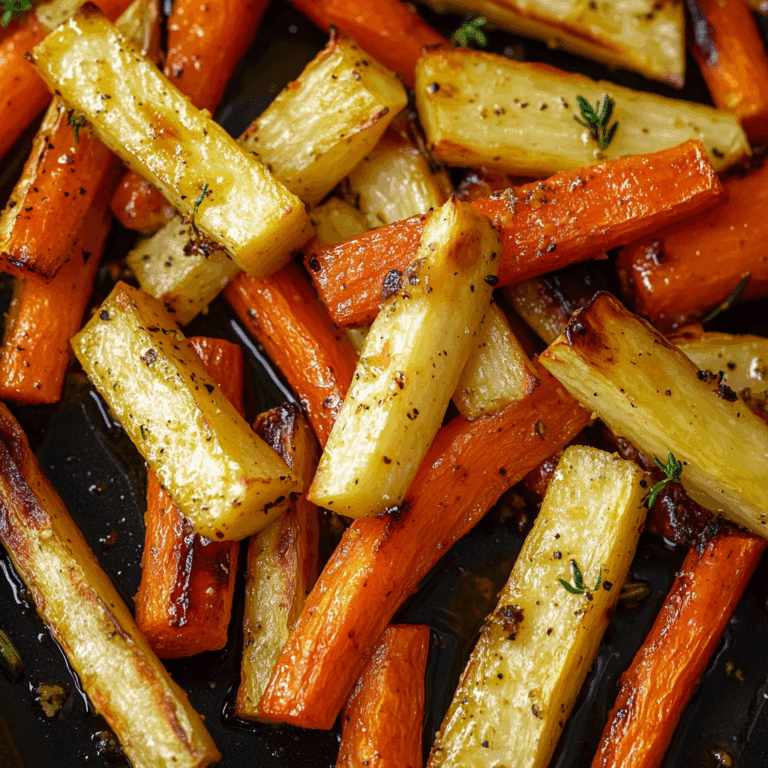 Roasted Carrots and Parsnips With Honey