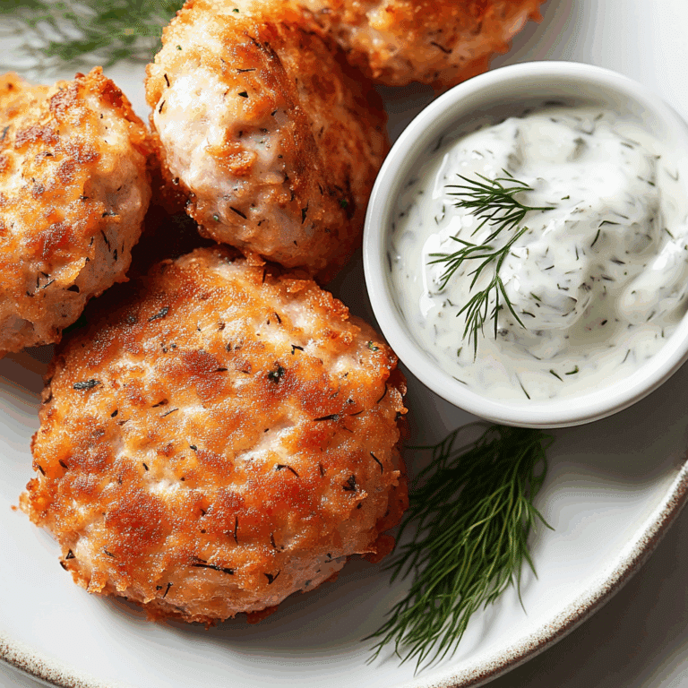 Salmon Croquettes With Dill Sauce