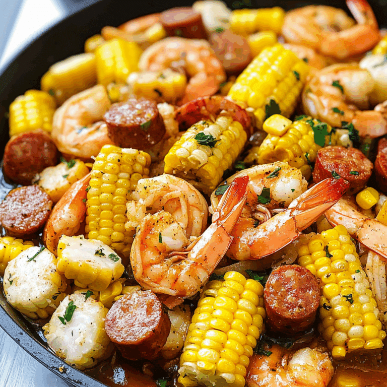 Seafood Boil With Shrimp, Corn, and Sausage