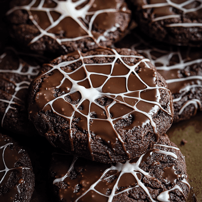 Spiderweb Chocolate Cookies