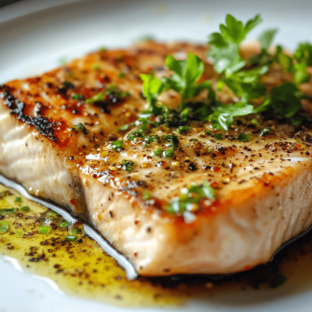 Swordfish Steaks With Peppercorn Butter