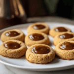 Tahini Thumbprints Cookies With Dulce de Leche