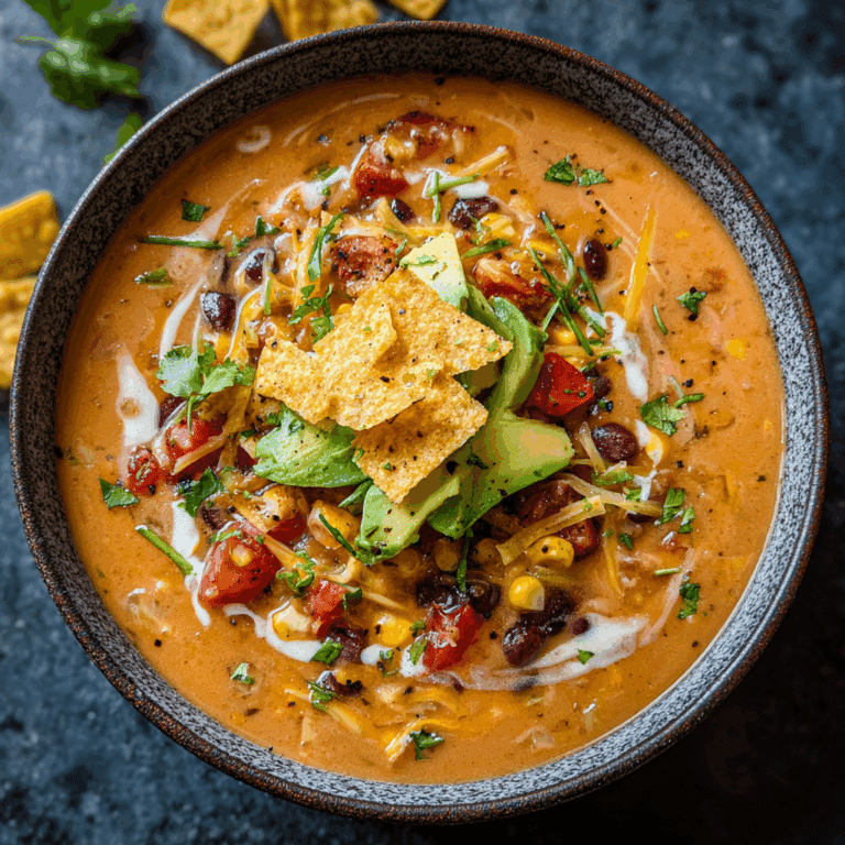 Creamy Vegetarian Tortilla Soup