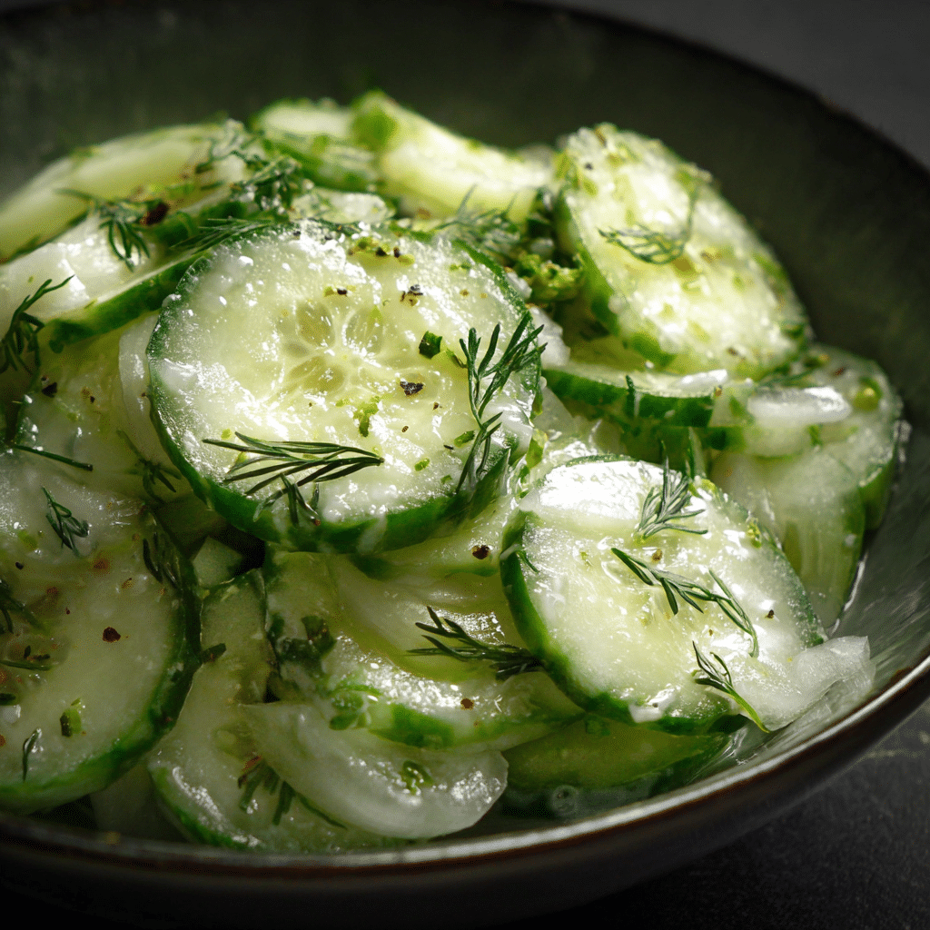 Delicious Grandma's Cucumber Salad