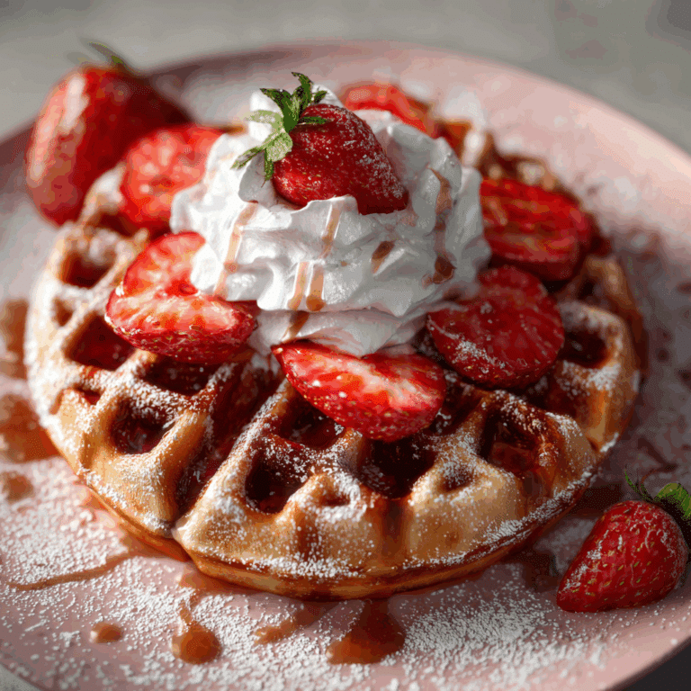 Delicious Strawberry Waffles