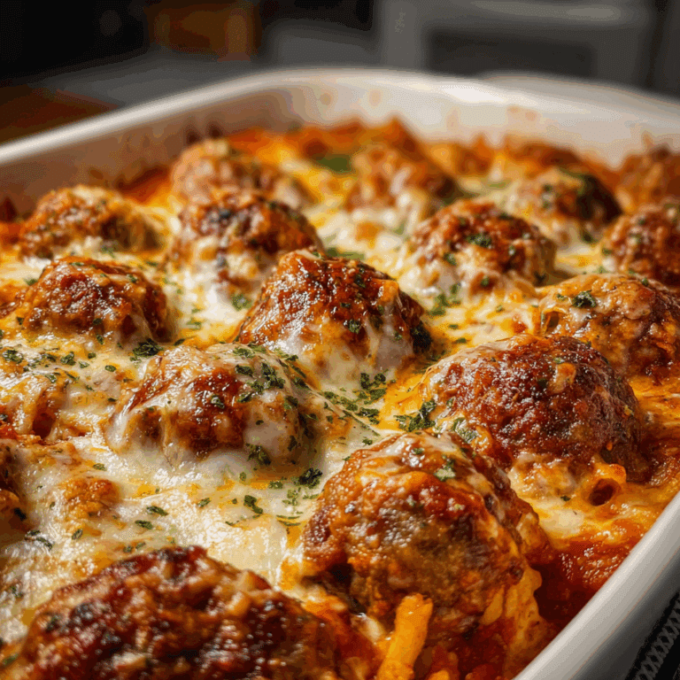 Dump and Bake Meatball Casserole