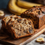 Healthy Banana Bread with Wholemeal Flour and Dried Fruit