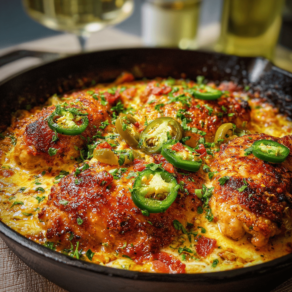 One Pan Cheesy Jalapeno Chicken