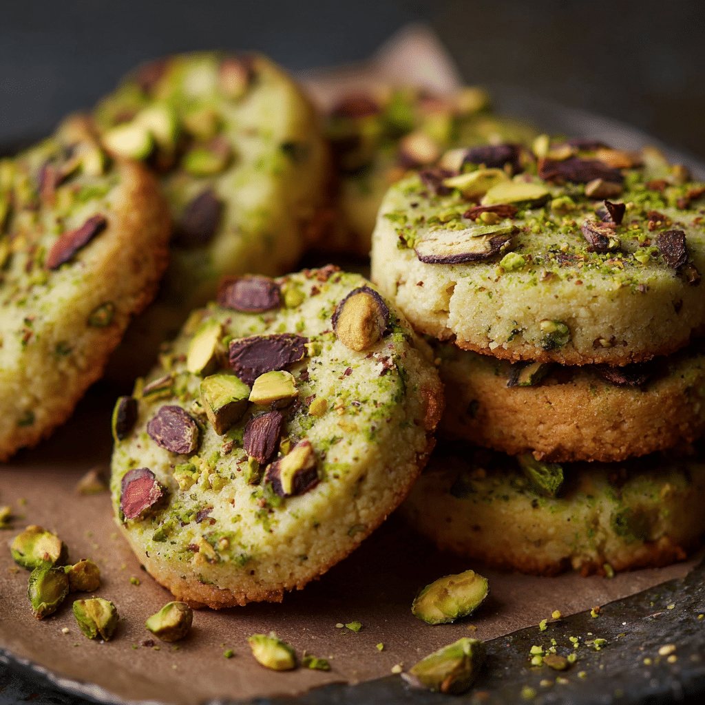 Pistachio Shortbread Cookies