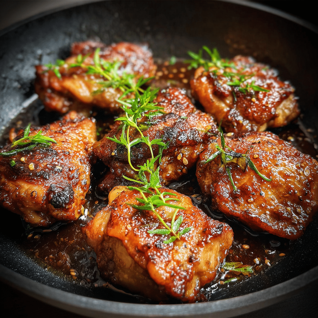 Soy Garlic Chicken Thighs