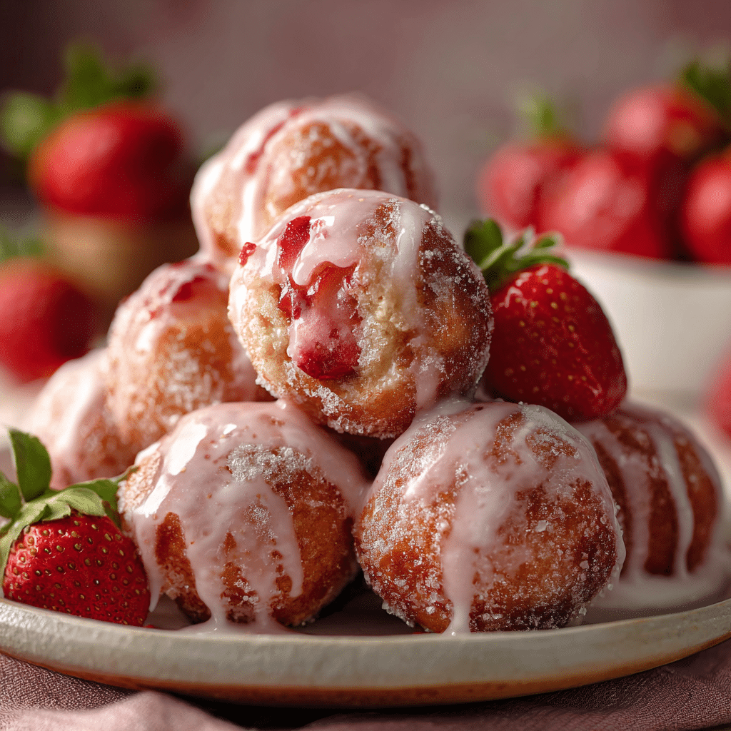 Strawberry Donut Hole Recipe