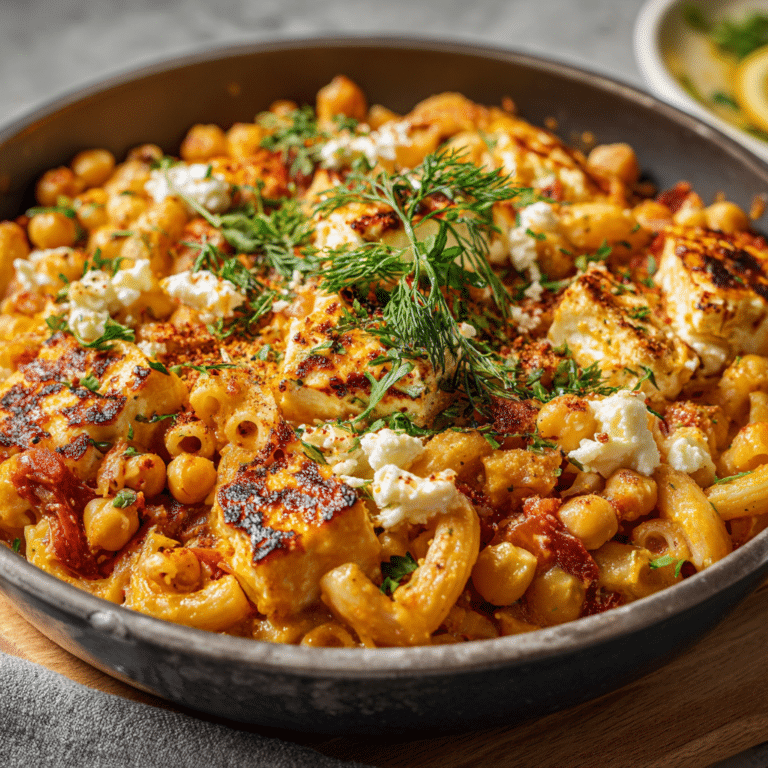 Baked Feta Pasta with Chickpeas