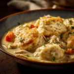Chicken and Dumplings with Biscuits
