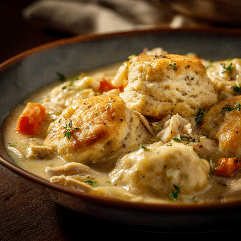 Chicken and Dumplings with Biscuits