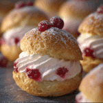 Cranberry Cream Puffs