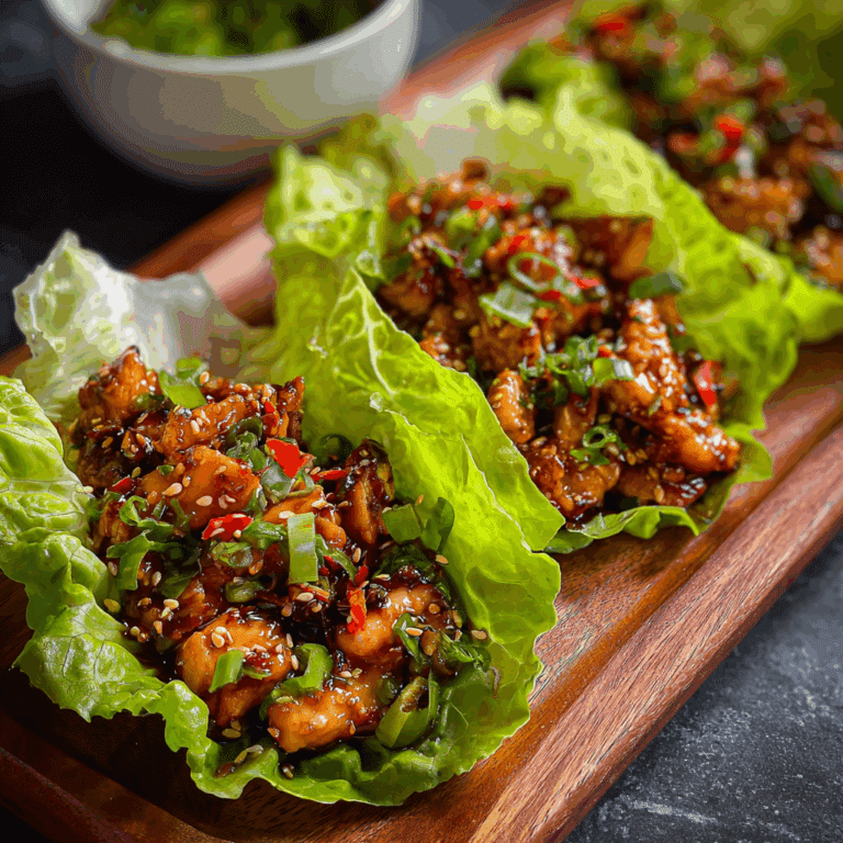 Crispy Teriyaki Chicken Lettuce Wraps