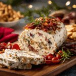 Holiday Antipasto Cream Cheese Log
