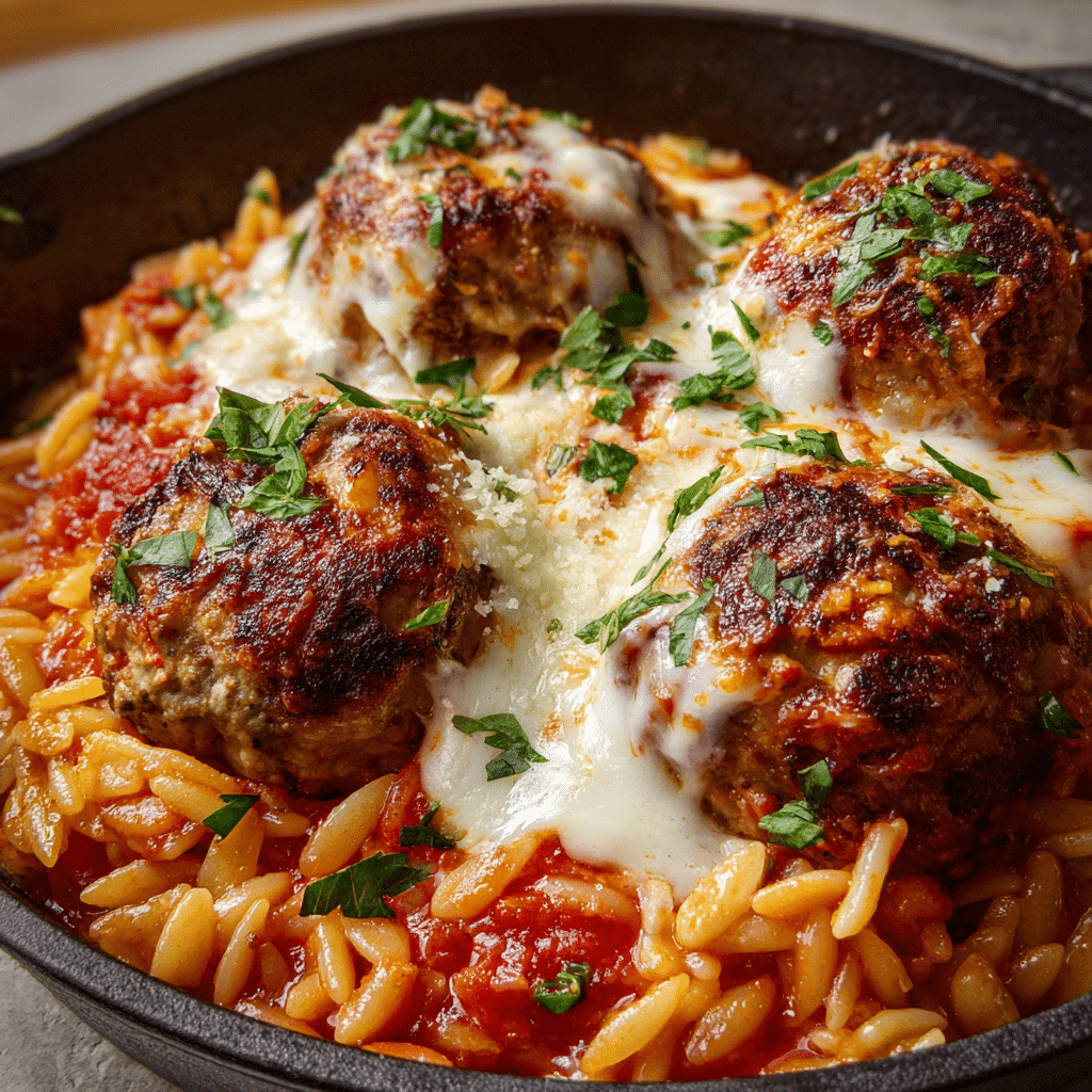 Meatball Parm Orzo