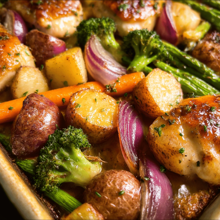 Sheet Pan Honey Dijon Chicken with Veggies