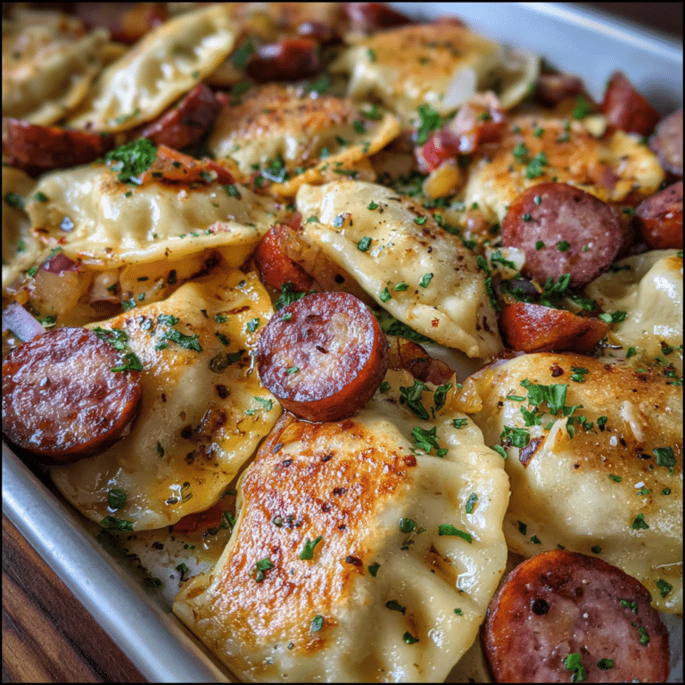 Sheet Pan Pierogies and Kielbasa